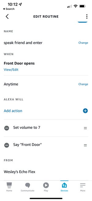 alexa routine