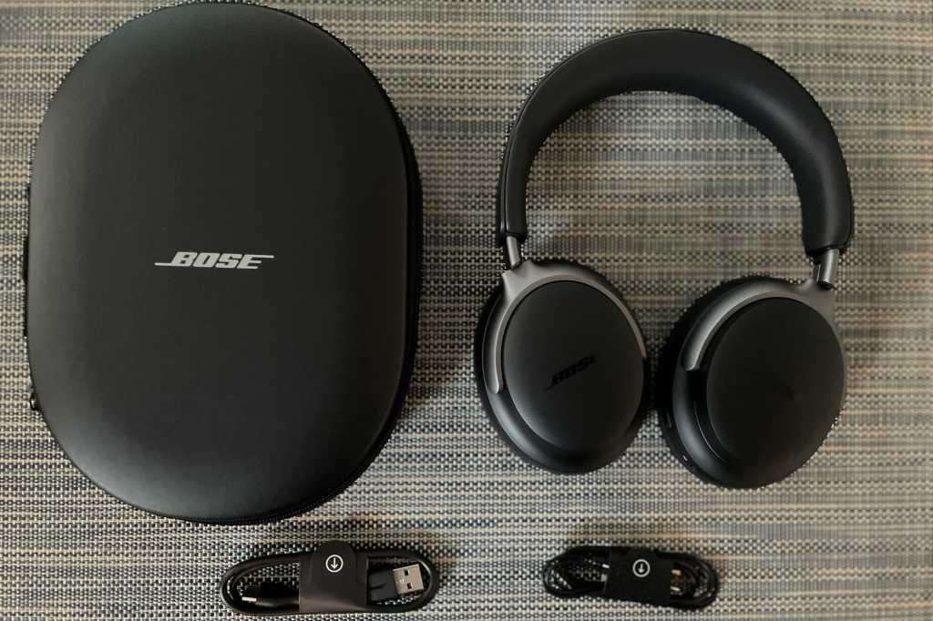 Bose QuietComfort Ultra Headphones with case and cables