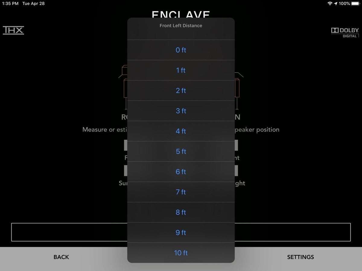 cinehome pro speaker distance