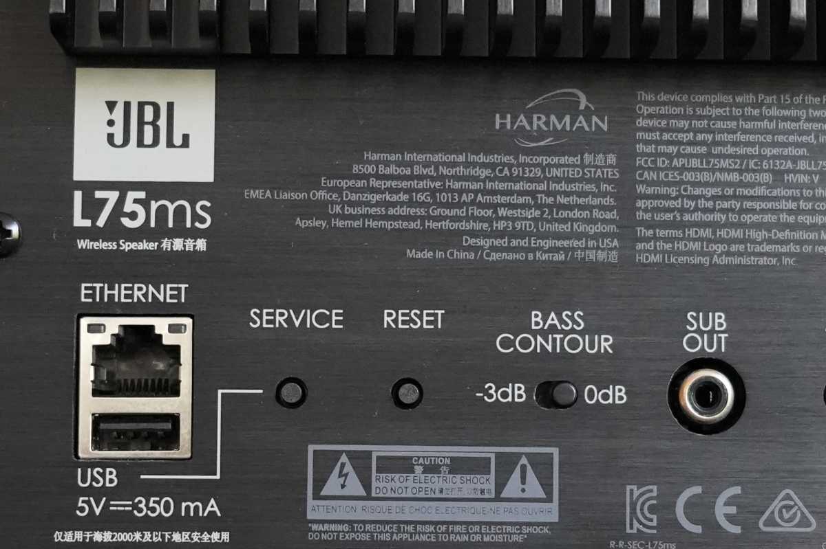 Bass contour switch on JBL L75ms