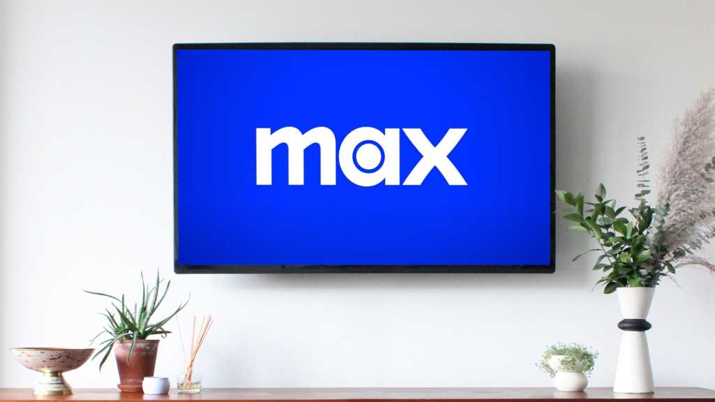 Max streaming service logo on TV
